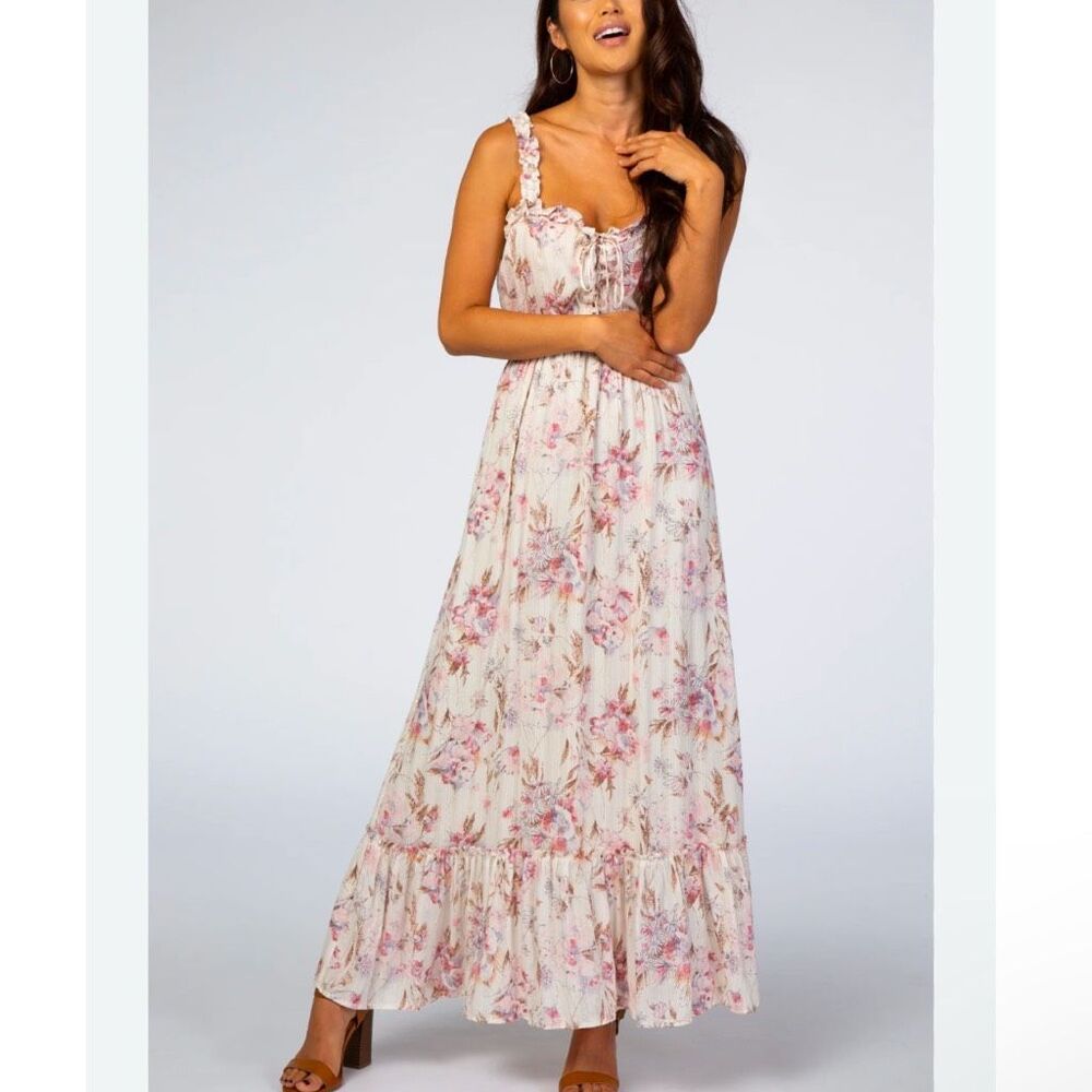 Lovestitch Pink Floral Maxi Dress